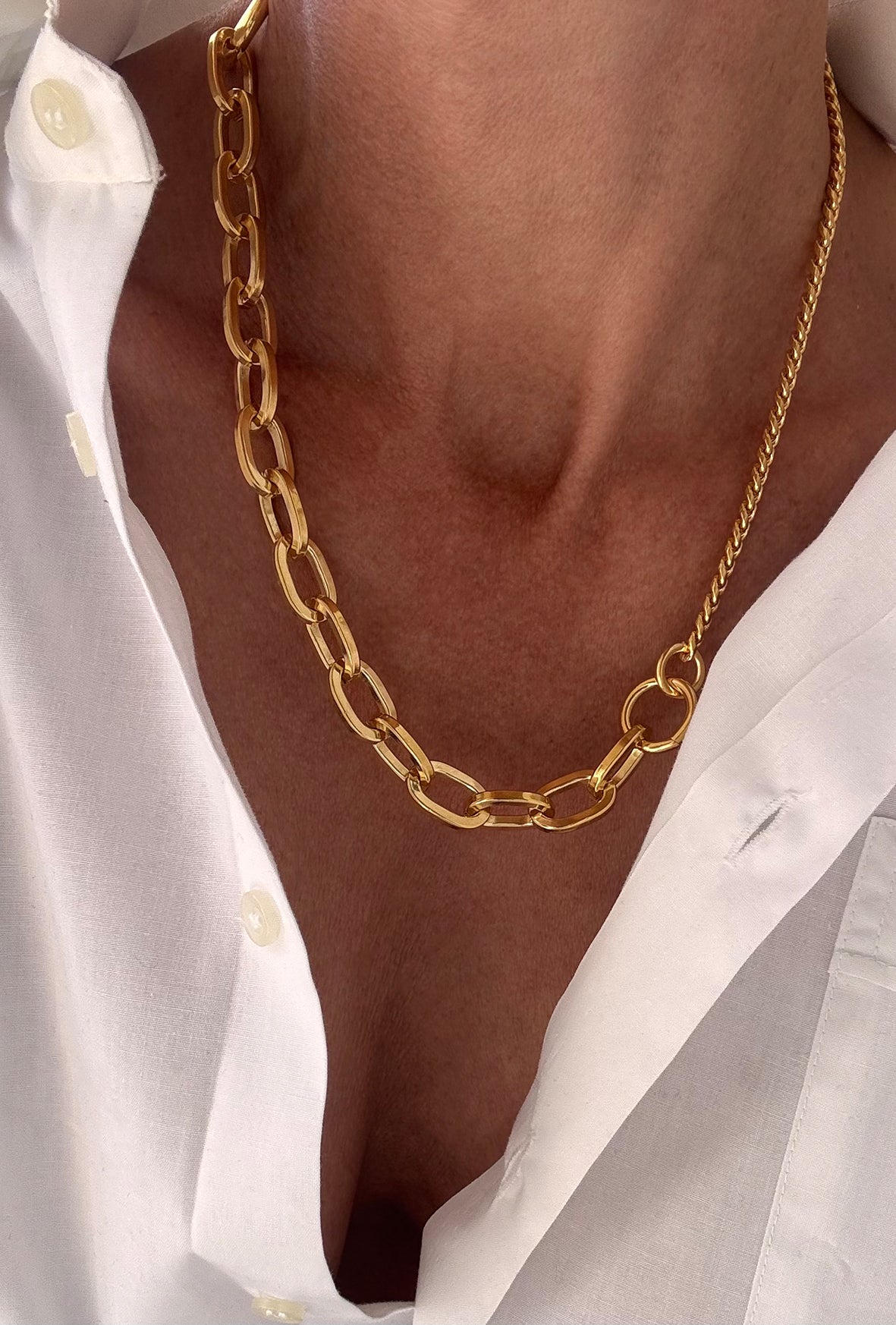 Strangler Necklace Triple Gold