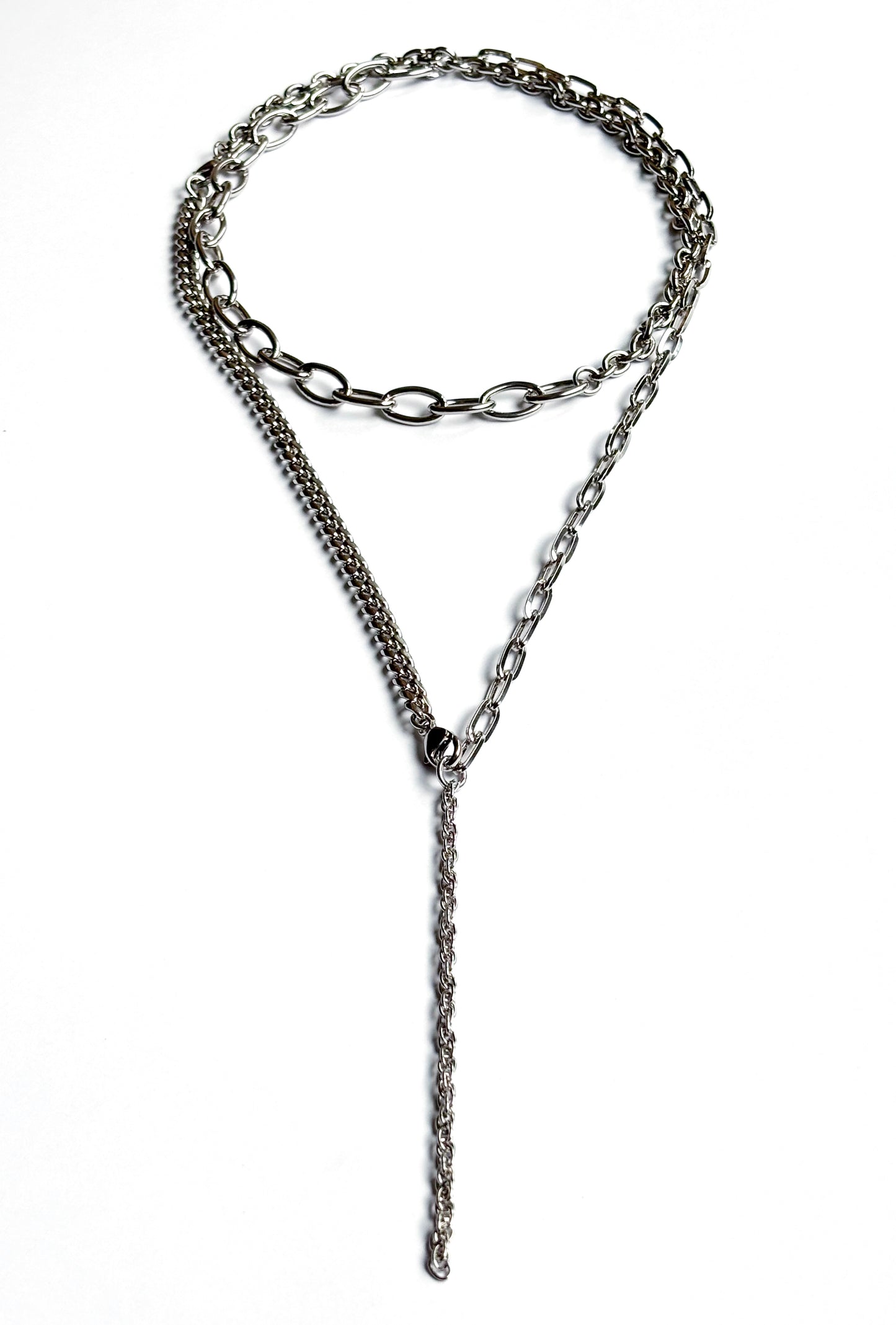 Multi Chain Rhodium Silver