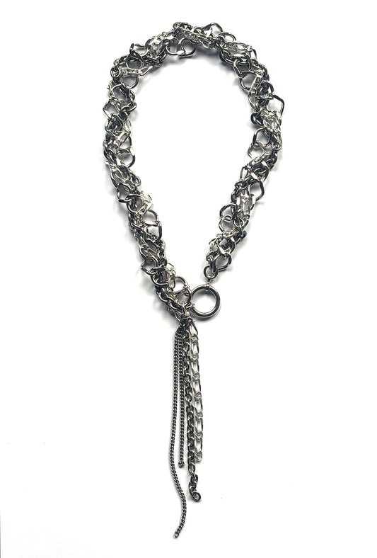 silver chain necklace statement jewelry berlin dangler design