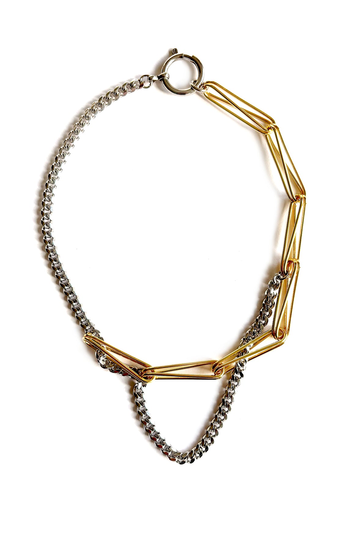 Pin Necklace Bicolor