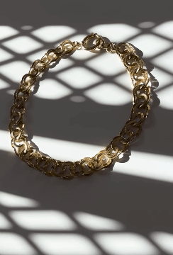 Ring Choker Necklace Triple Gold