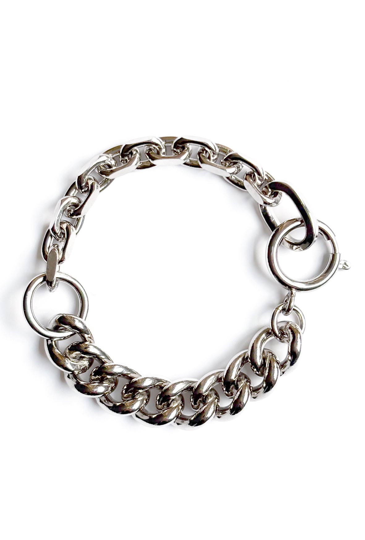 silver chain bold bracelet strangler fuse sculptural jewelry berlin