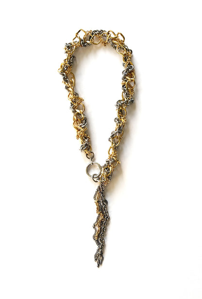 bicolor chain necklace dangler bold sculptural jewelry berlin