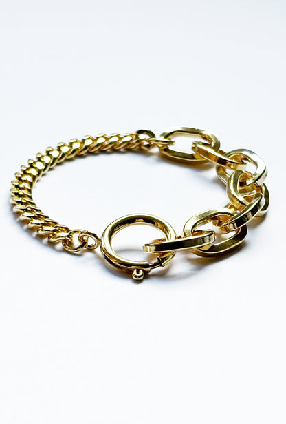 Strangler bracelet triple gold