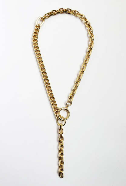 Strangler necklace triple gold bold