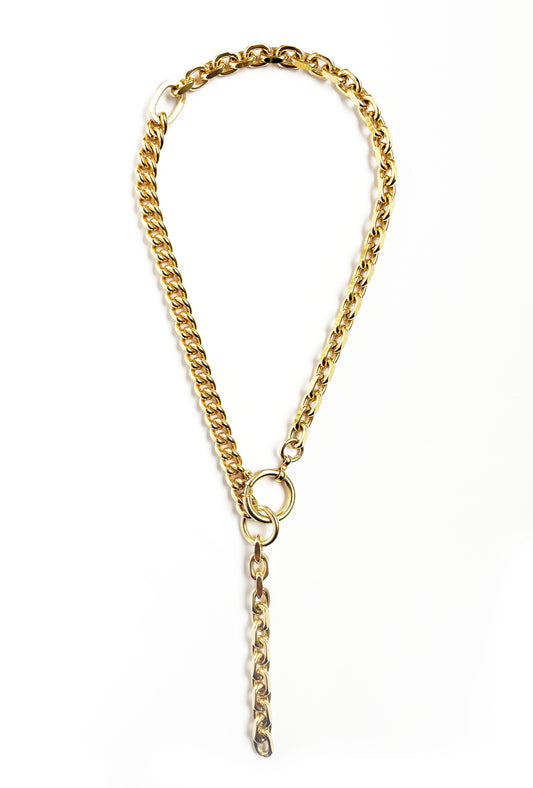 Strangler necklace mix triple gold