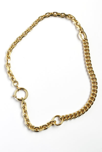 Strangler necklace triple gold bold