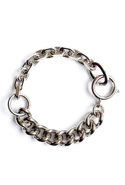 silver chain bold bracelet strangler fuse sculptural jewelry berlin