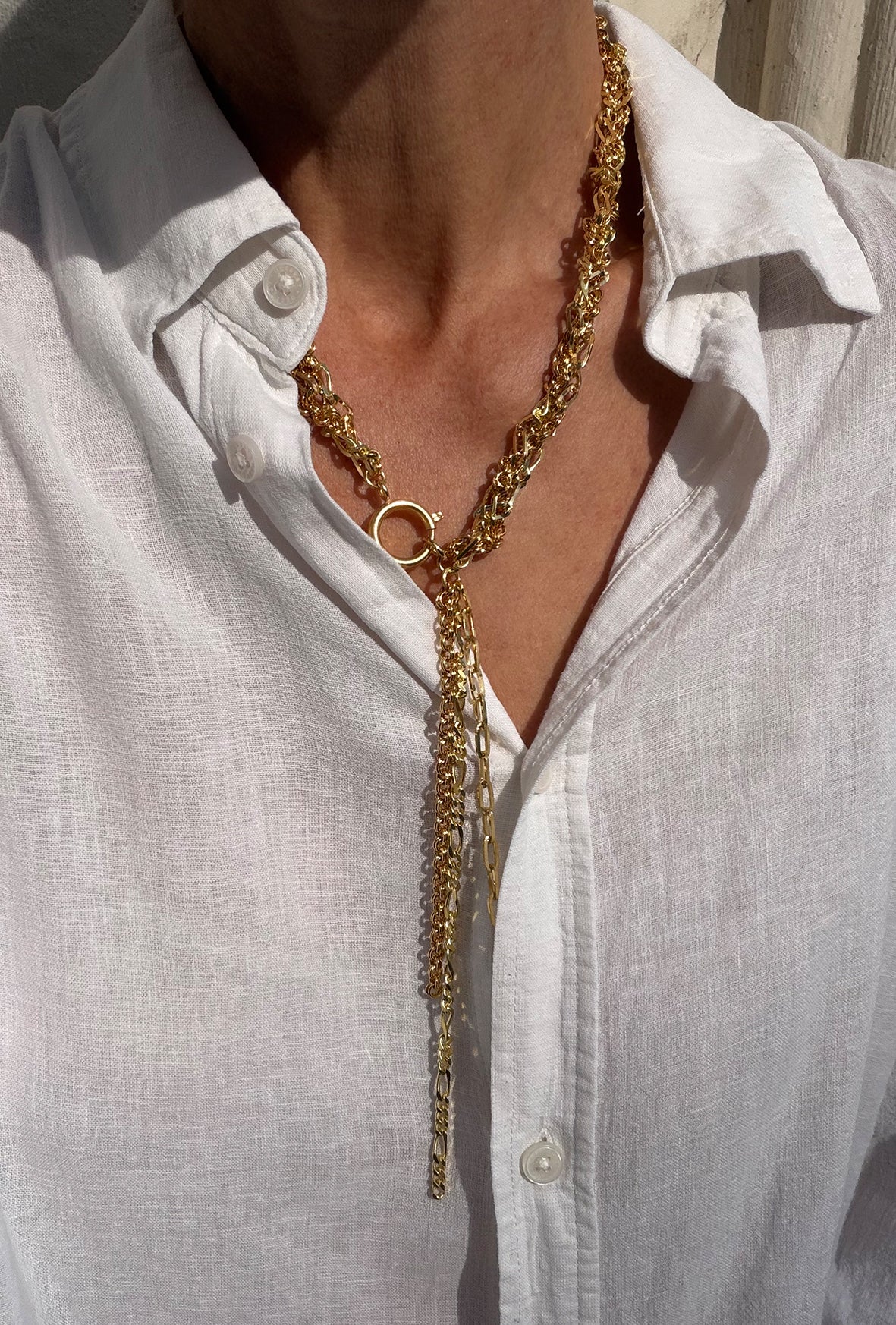 Summer Dangler Gold Chain Necklace